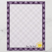 Cute Sun & Heart on Purple Plaid (Front)