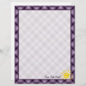 Cute Sun & Heart on Purple Plaid (Front/Back)