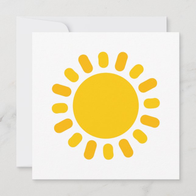 Cute sun illustration design invitation (Front)