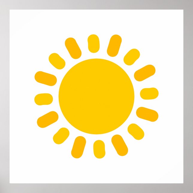 Cute sun illustration design poster (Front)