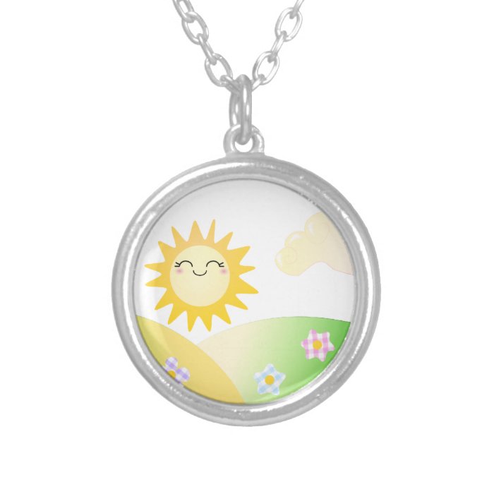 Cute sun kawaii cartoon jewelry