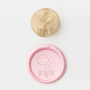 Cute Sun Monogrammed Wax Seal Stamp