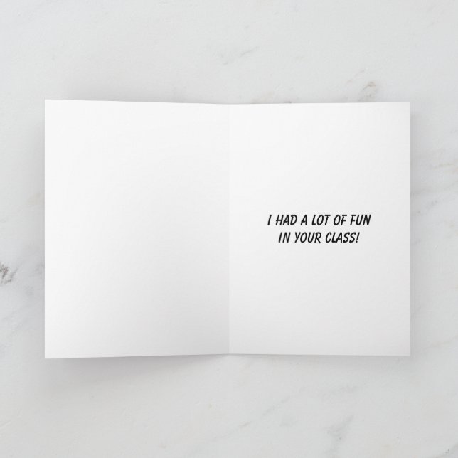 Cute Sun Rainbow Helping Me Shine Teacher Thank You Card (Inside)