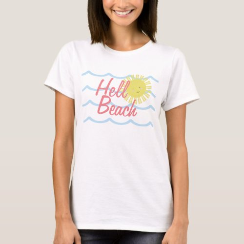 Cute Sun Summer Beach Waves T_Shirt