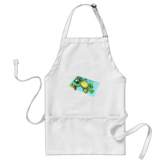 cute sun tanning turtle adult apron