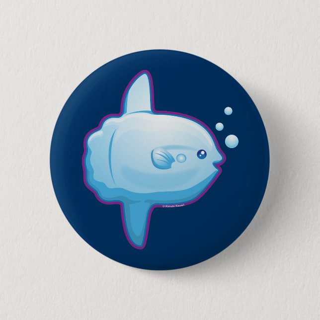 Cute Sunfish Pinback Button (Front)