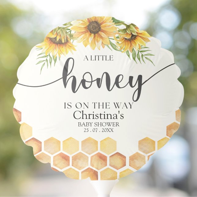 Cute Sunflower Bee Baby Shower Balloon (Creator Uploaded)