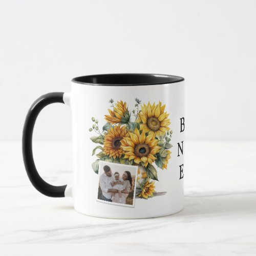Cute Sunflower Best Nana Ever Photo Mug