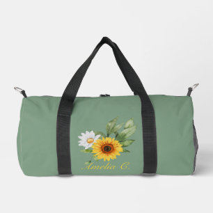 Cute Sunflower & Daisy  Duffle Bag
