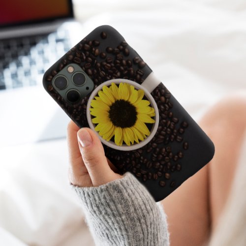 Cute sunflower espresso iPhone 13 pro max case