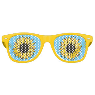 Cute Sunflower Eyes Yellow Flower Child Retro Retro Sunglasses