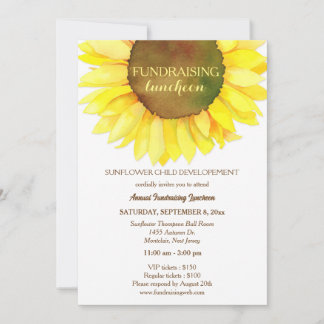 Cute Sunflower Fundraising Luncheon Invitation