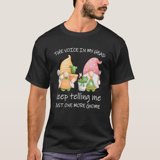 Cute Sunflower garden gnome with bees and flowers  T-Shirt (Front)