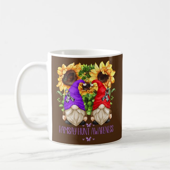 Cute Sunflower Gnome For Women And Men Ramsay Coffee Mug (Left)