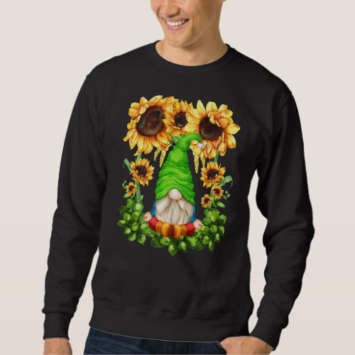 Cute Sunflower Gnome Yoga Motif For Women Summer M Sweatshirt