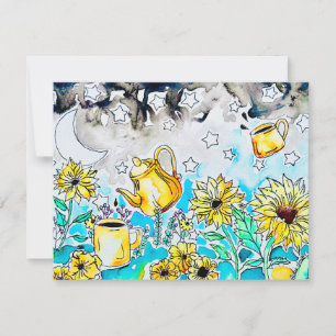 Cute Sunflower Note Card