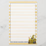 Cute Sunflower Peace Gnome Personalized Stationery