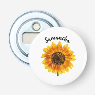 Cute Sunflower Personalized Bottle Opener