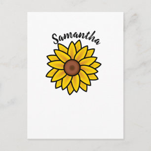 Cute Sunflower Personalized Postcard