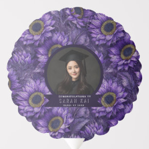 Cute Sunflower Petals Graduation Balloon