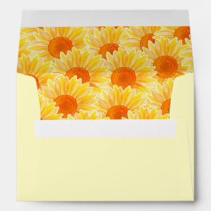 Cute Sunflower Yellow Envelope