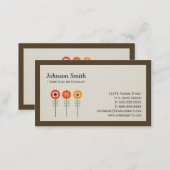 Cute Sunflowers - Modern Stylish Business Card (Front/Back)