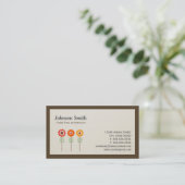 Cute Sunflowers - Modern Stylish Business Card (Standing Front)