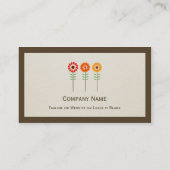 Cute Sunflowers - Modern Stylish Business Card (Back)