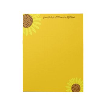 Cute Sunflowers Notepad by SimplyBoutiques at Zazzle