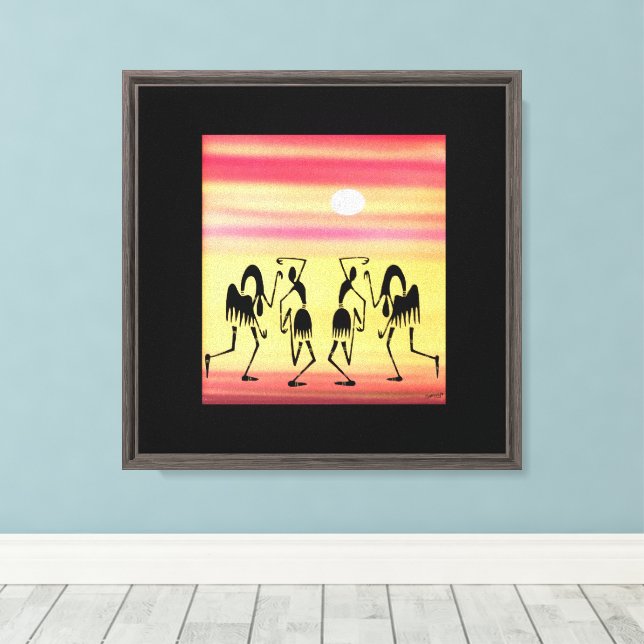 Cute Sunny Day Break Dance  Canvas Print (Insitu(Wood Floor))