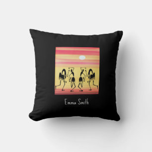 Cute Sunny Day Break Dance Throw Pillow