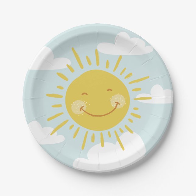 Cute Sunny Day  Paper Plates (Front)