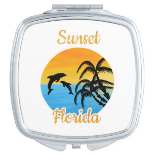 Cute Sunset in Florida  Compact Mirror