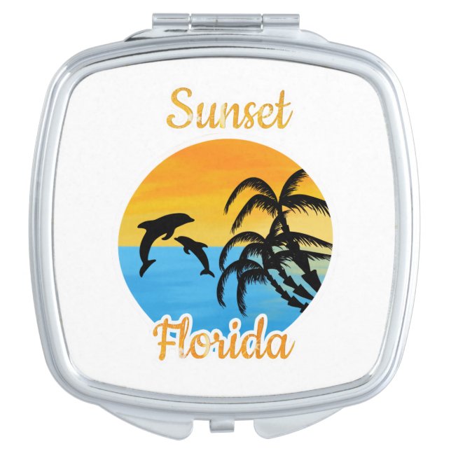 Cute Sunset in Florida  Compact Mirror (Front)