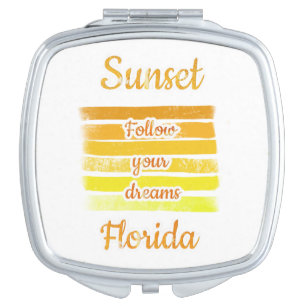 Cute Sunset in Florida Compact Mirror