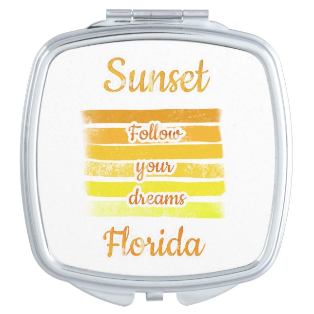 Cute Sunset in Florida   Compact Mirror (Front)