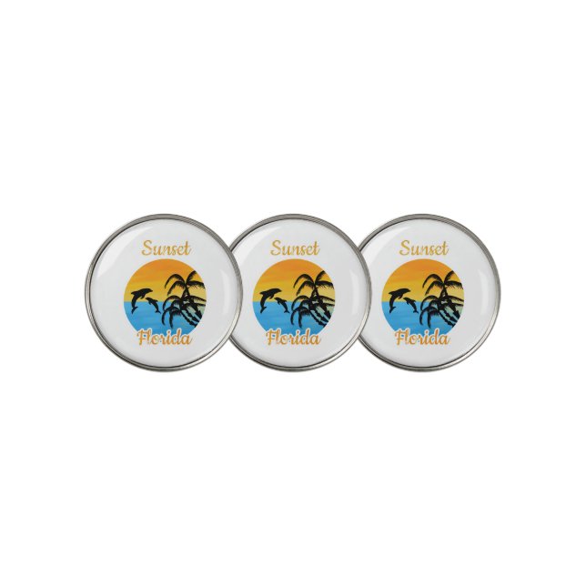 Cute Sunset in Florida  Golf Ball Marker (3 Up)