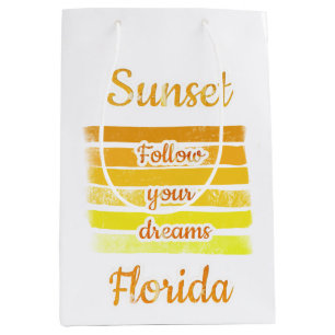 Cute Sunset in Florida Medium Gift Bag