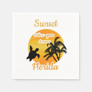 Cute Sunset in Florida   Napkins