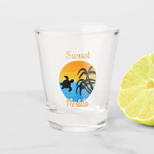Cute Sunset in Florida    Shot Glass (Front)