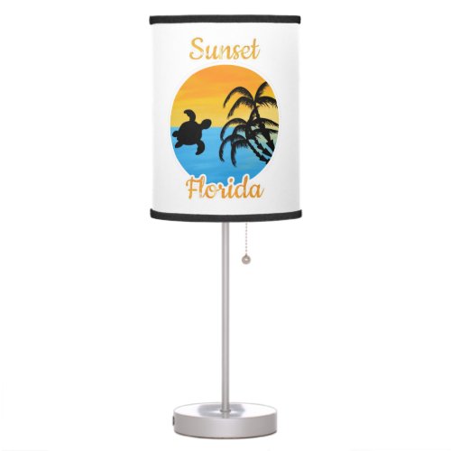 Cute Sunset in Florida    Table Lamp
