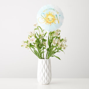 Cute Sunshine Here Comes the Son Baby Shower Balloon