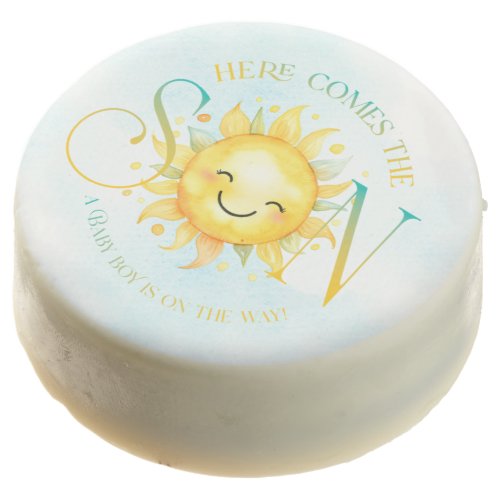 Cute Sunshine Here Comes the Son Baby Shower Chocolate Covered Oreo