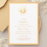 Cute Sunshine Orange and Yellow Boho 1st Birthday Invitation<br><div class="desc">This birthday invitation,  adorned with a cheerful sun and playful border,  is the perfect design for a sunshine-themed birthday such as "Here Comes the Son." or "My Little Sunshine." It is also great for gender-neutral,  spring,  summer,  whimsical and boho aesthetic showers. Message me for further customization requests!</div>