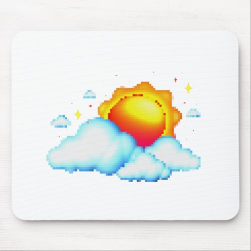 Cute Sunshine Pixel Art Collection 04 Mouse Pad