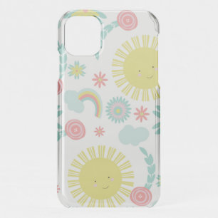 Cute Sunshine Rainbow Floral Summer  iPhone 11 Case