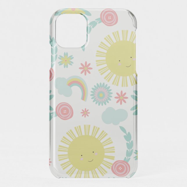 Cute Sunshine Rainbow Floral Summer  Uncommon iPhone Case (Back)
