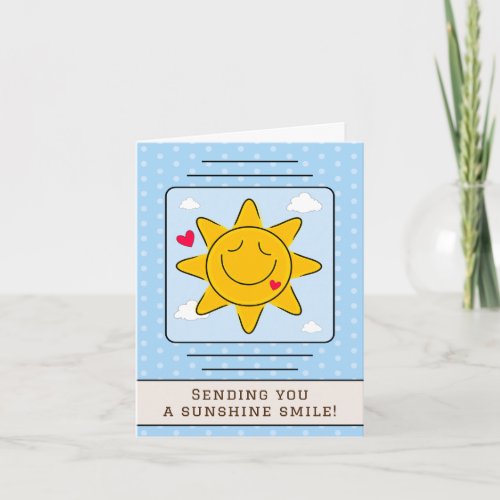 Cute Sunshine Smile Any Occasion Blank Card