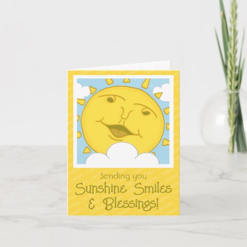Cute Sunshine Smile Get Well Soon Recovery Card