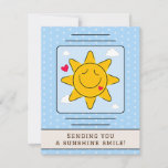 Cute Sunshine Smile Your Name Lined  Note Card